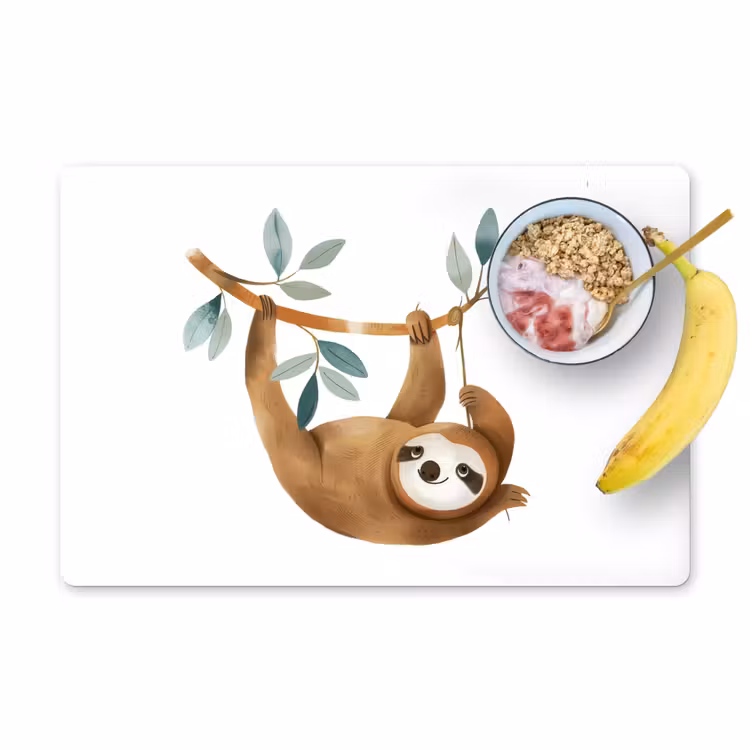 Placemat vinyl - Luiaard - Dier - Jungle dieren — 1