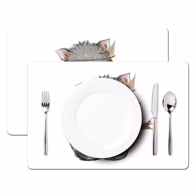 Placemat vinyl - Wasbeer - Dier - Bosdieren — 2