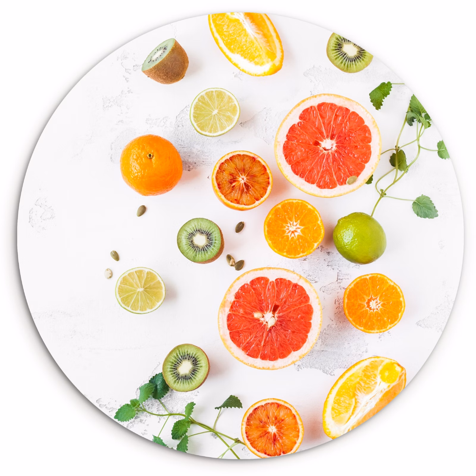 Muurcirkel - Citrus Zonnestralen — 1