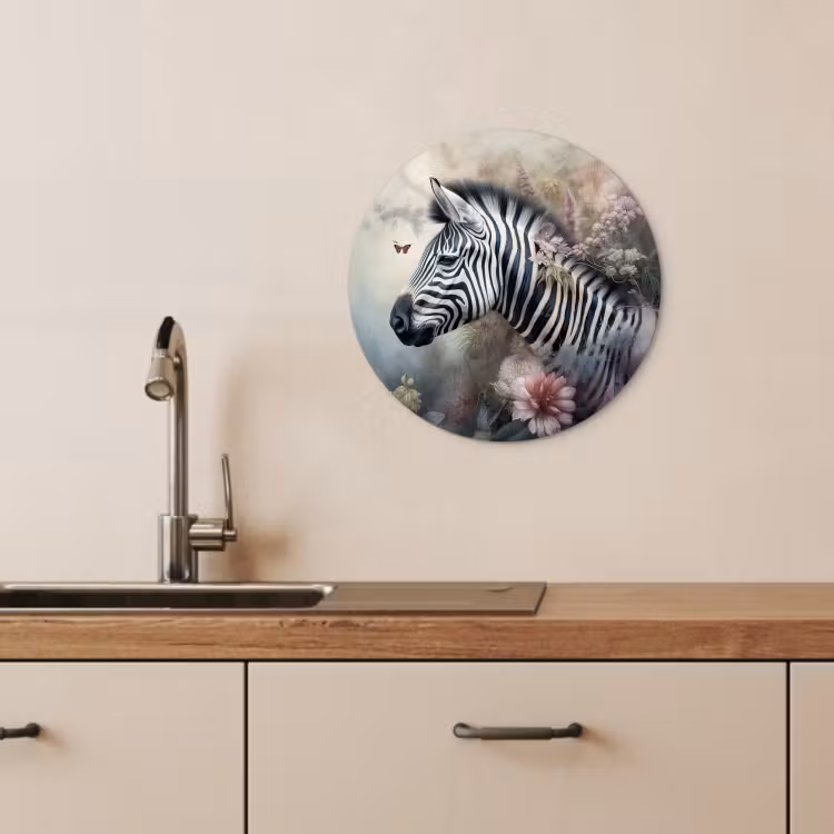 Muurcirkel - Zebra in de Bloesemnevel — 2