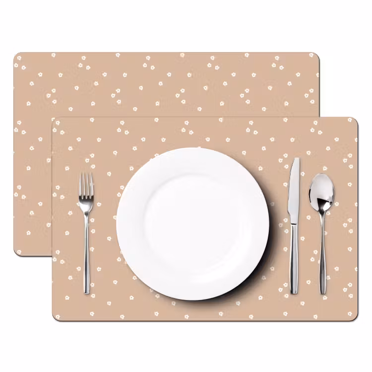 Placemat vinyl - Aards Bloemenbed — 2