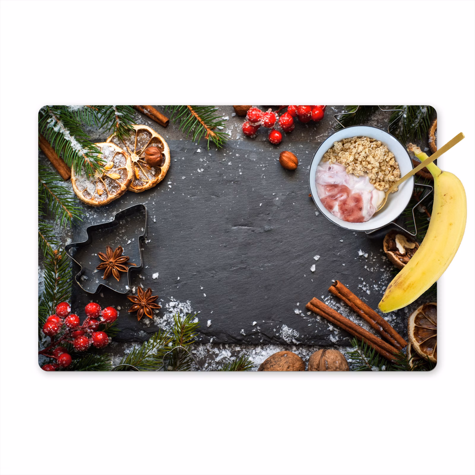 Placemat vinyl - Kerst - Kruiden - Stilleven - Winter — 1