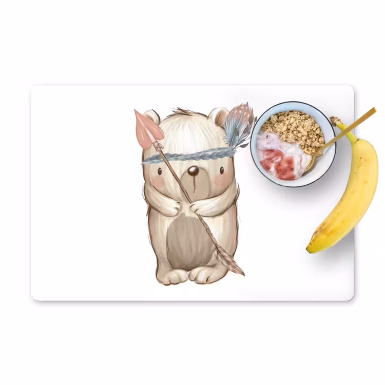 Placemat vinyl - Beer - Dier - Bosdieren — 1