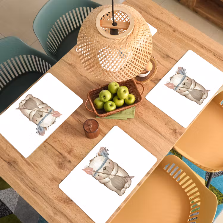 Placemat vinyl - Beer - Dier - Bosdieren — 3