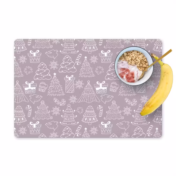 Placemat vinyl - Kerst - Kerstboom - Patroon - Winter - Zuurstok — 1