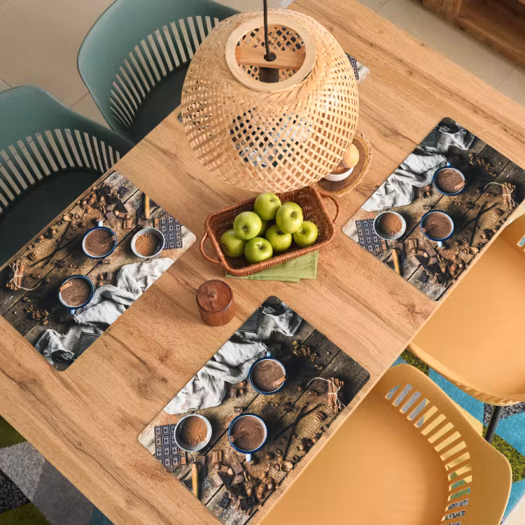 Placemat vinyl - Stilleven - Chocolade - Kaneel - Mok - Kerst — 3