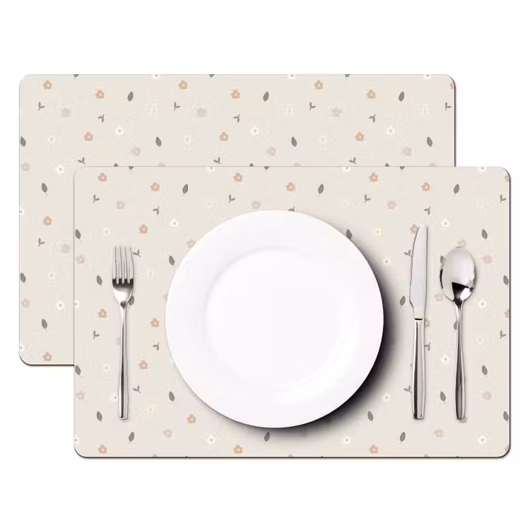 Placemat vinyl - Zacht Bloemenmozaïek — 2