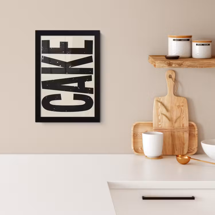 Poster met lijst - Beige - Japandi - Cake - Decoratie — 3