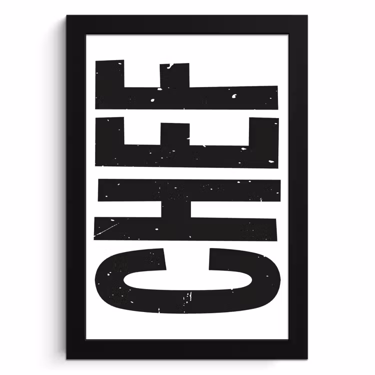 Poster met lijst - Chef - Japandi - Decoratie - Vintage — 1