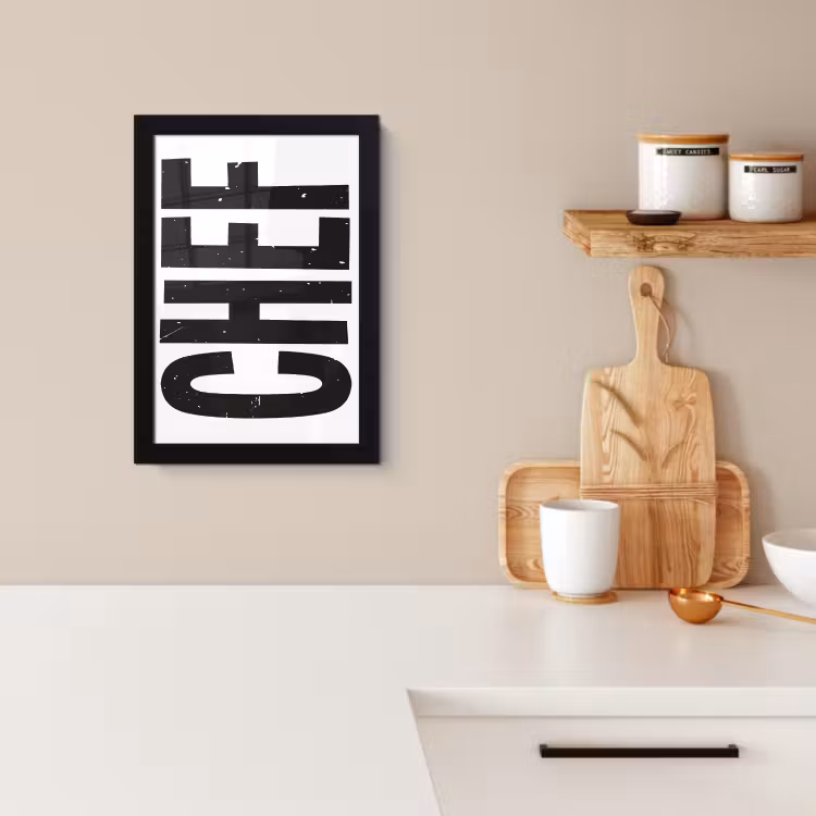 Poster met lijst - Chef - Japandi - Decoratie - Vintage — 3
