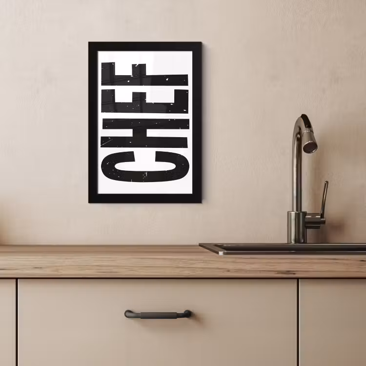 Poster met lijst - Chef - Japandi - Decoratie - Vintage — 4