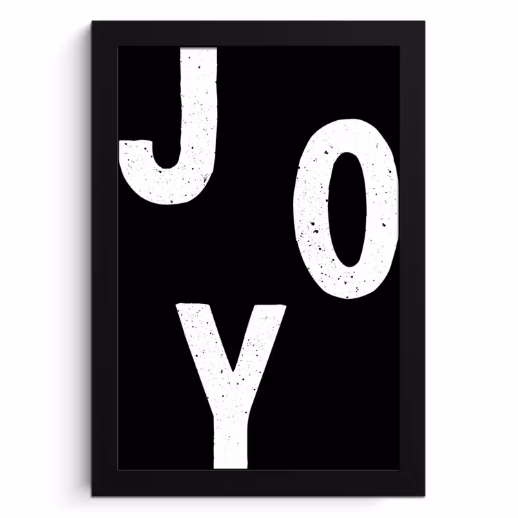 Poster met lijst - Kerstmis - Quotes - Joy - Zwart - Feest — 1