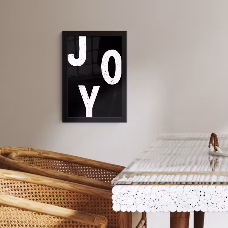 Poster met lijst - Kerstmis - Quotes - Joy - Zwart - Feest — 2