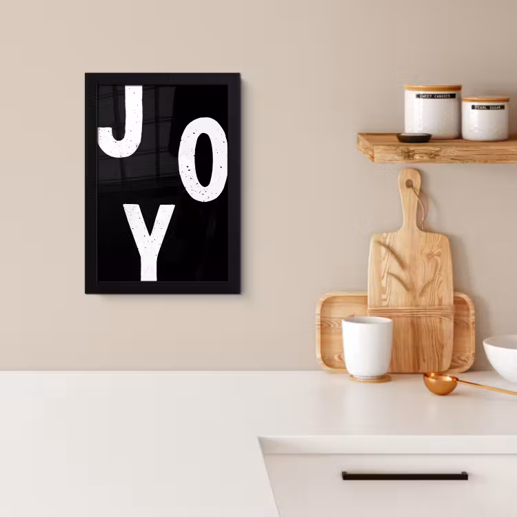 Poster met lijst - Kerstmis - Quotes - Joy - Zwart - Feest — 3