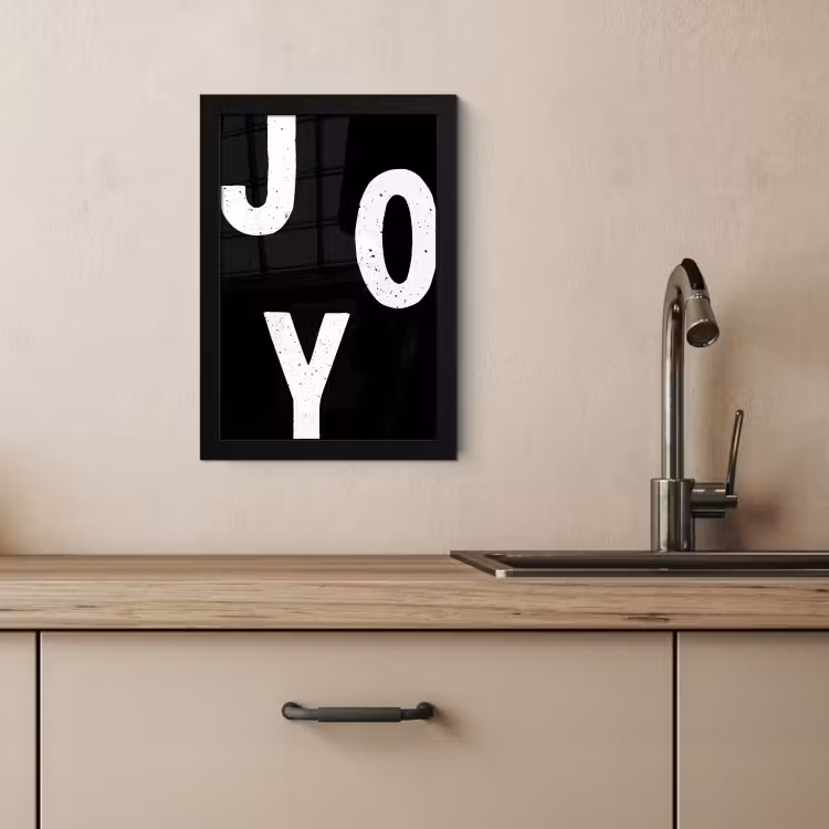 Poster met lijst - Kerstmis - Quotes - Joy - Zwart - Feest — 4
