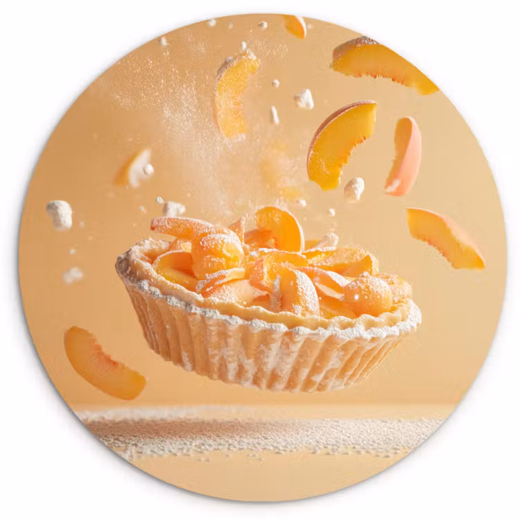 Muurcirkel - Peach - Eten - Taart - Oranje — 2