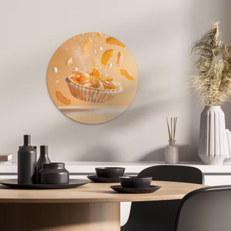 Muurcirkel - Peach - Eten - Taart - Oranje — 3