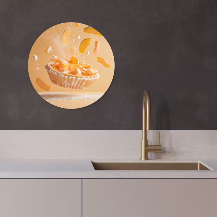Muurcirkel - Peach - Eten - Taart - Oranje — 4