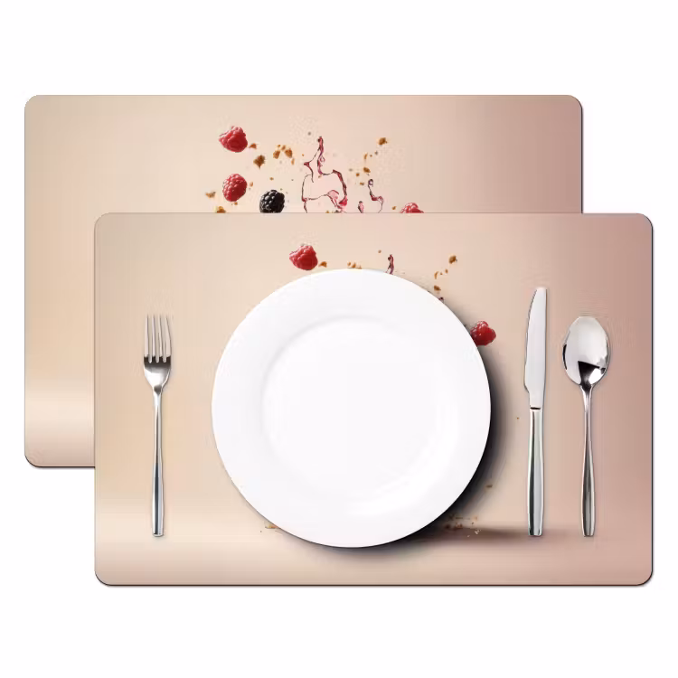 Placemat vinyl - Cheesecake - Eten - Roze - Taart — 2