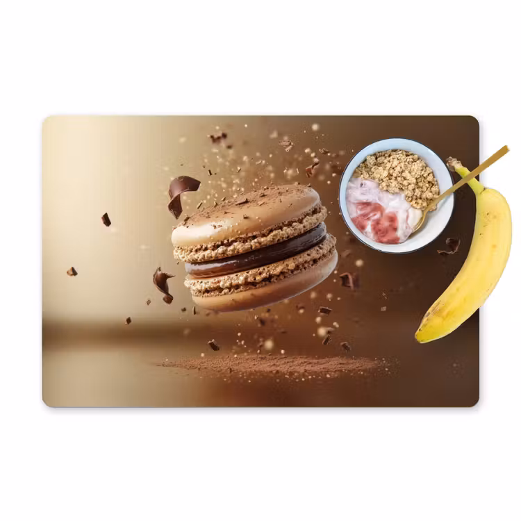 Placemat vinyl - Chocolade - Macarons - Eten - Snoep — 1