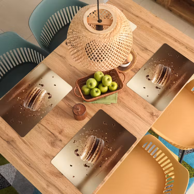 Placemat vinyl - Chocolade - Macarons - Eten - Snoep — 3