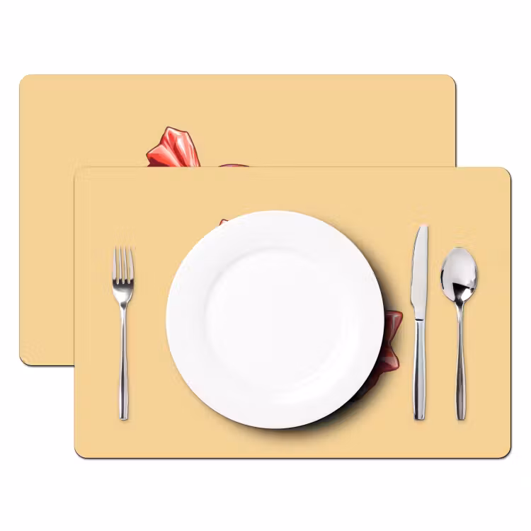 Placemat vinyl - Geel - Snoep - Kleur — 2