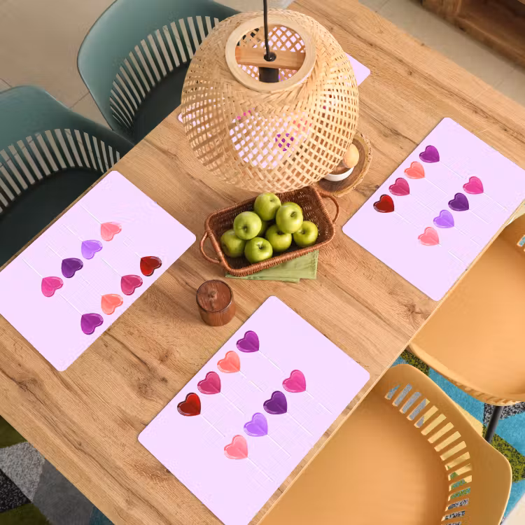 Placemat vinyl - Lolly - Hart - Roze - Snoep — 3