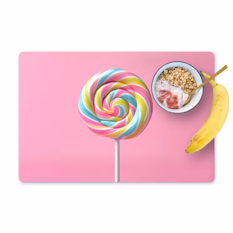 Placemat vinyl - Lolly - Roze - Snoep - Zoet — 1