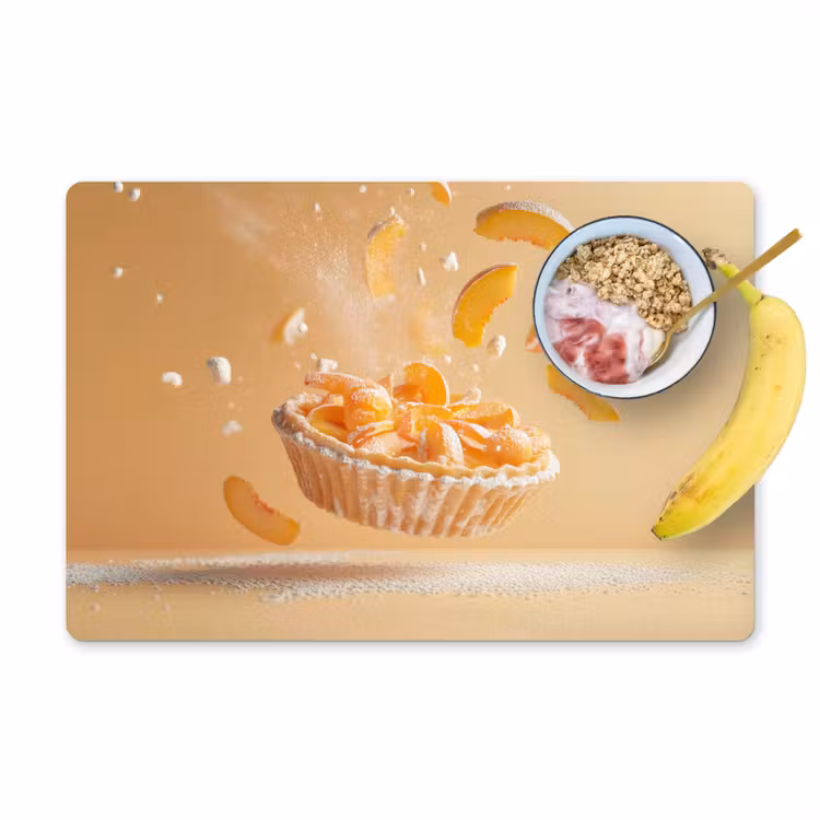 Placemat vinyl - Peach - Eten - Taart - Oranje — 1