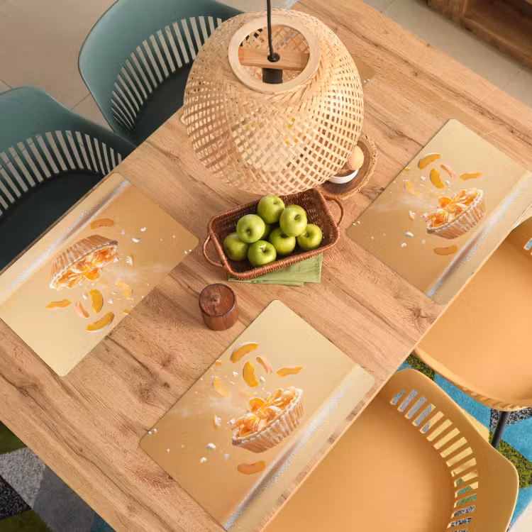 Placemat vinyl - Peach - Eten - Taart - Oranje — 3