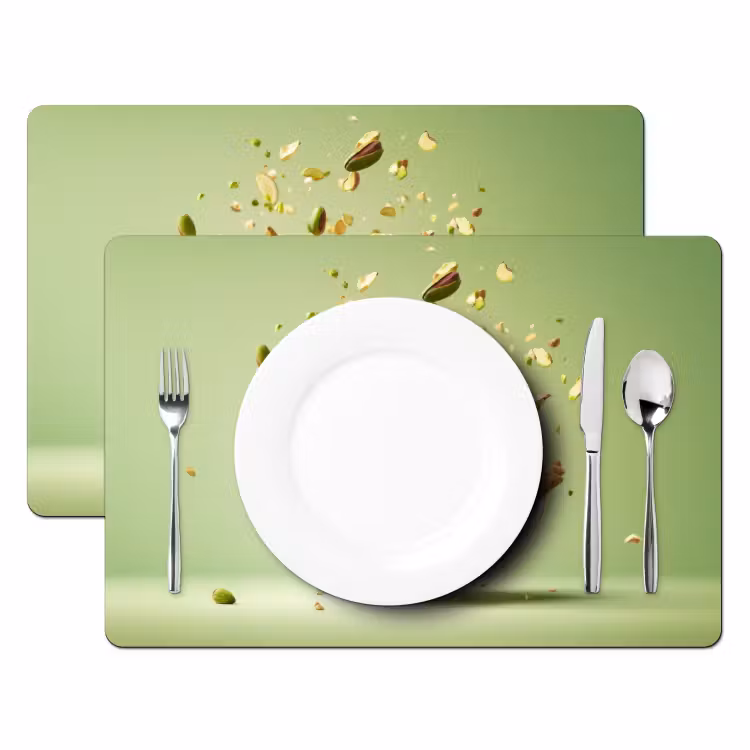 Placemat vinyl - Pistache - Taart - Noten - Eten — 2
