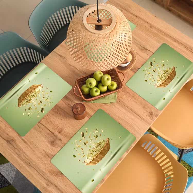 Placemat vinyl - Pistache - Taart - Noten - Eten — 3