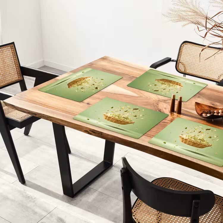 Placemat vinyl - Pistache - Taart - Noten - Eten — 4