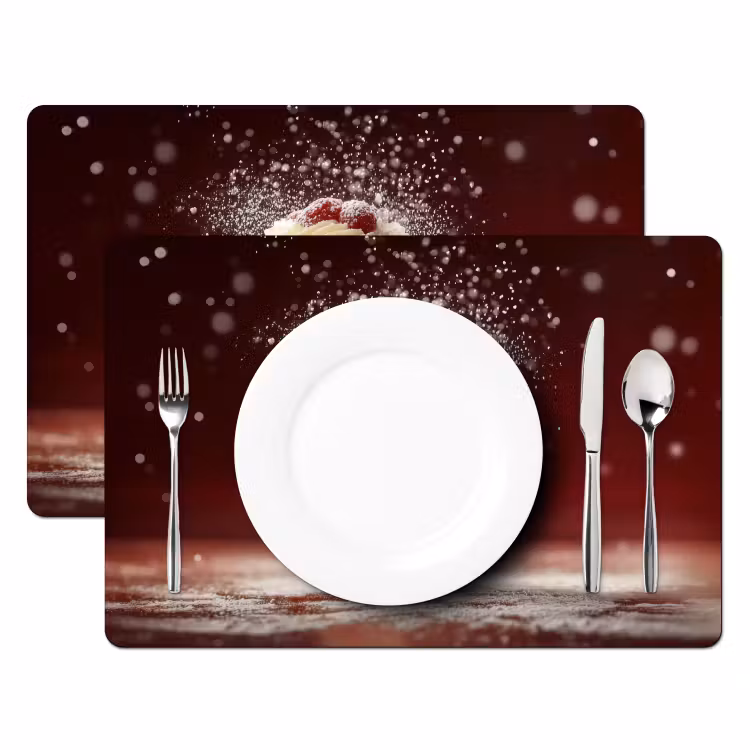Placemat vinyl - Rode - Velvet - Taart - Eten — 2