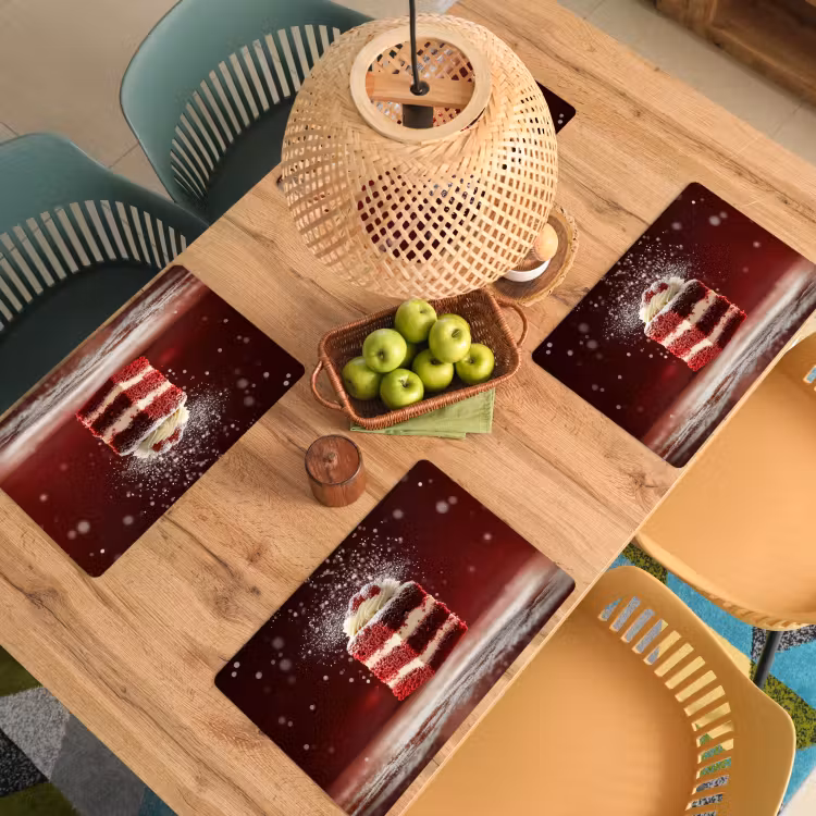 Placemat vinyl - Rode - Velvet - Taart - Eten — 3