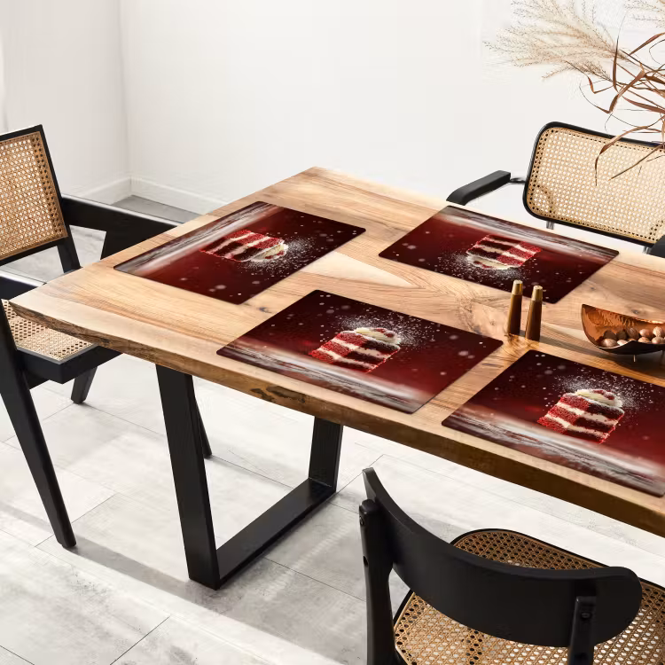 Placemat vinyl - Rode - Velvet - Taart - Eten — 4