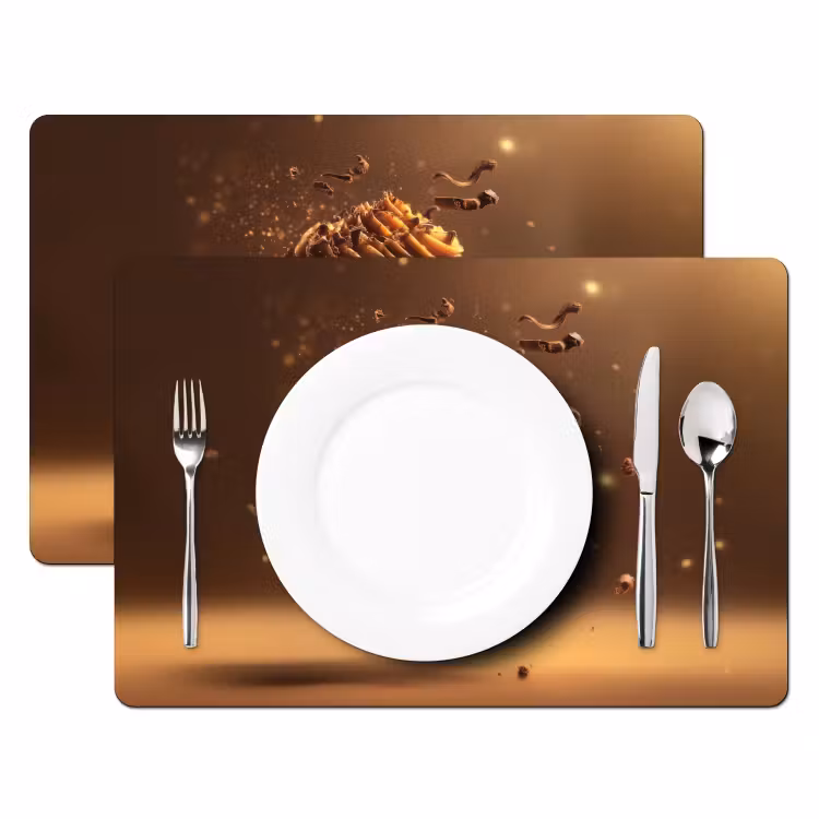 Placemat vinyl - Taart - Chocolade - Eten - Brownie — 2