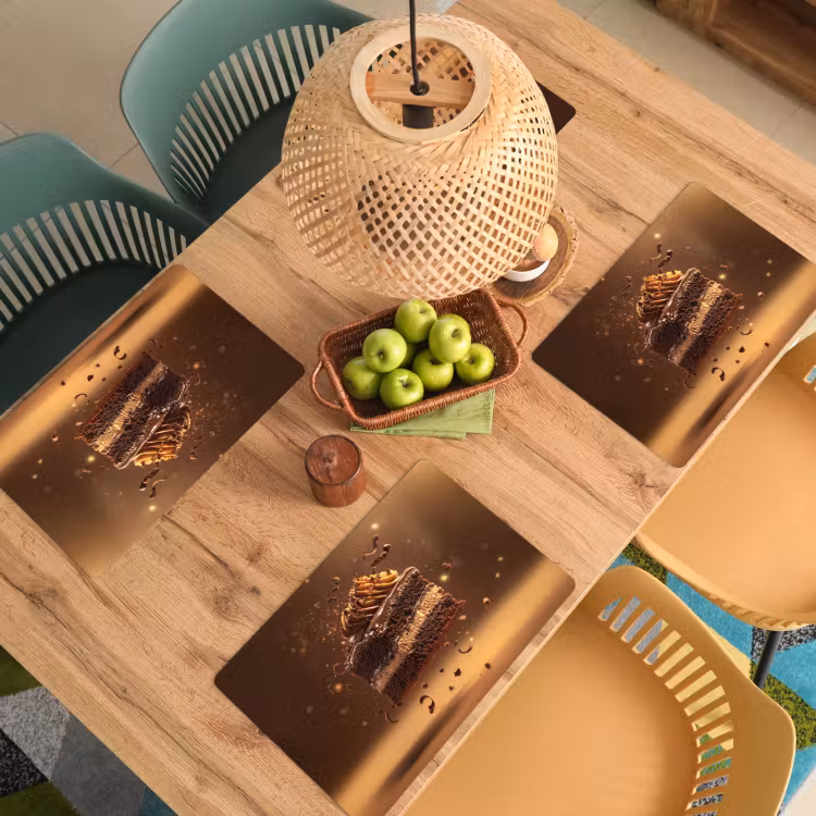Placemat vinyl - Taart - Chocolade - Eten - Brownie — 3