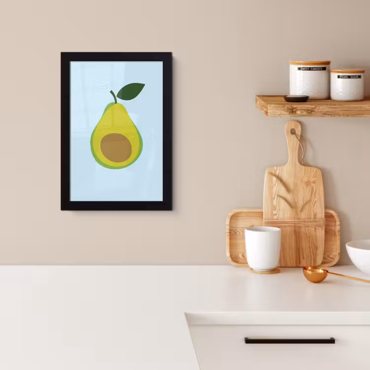 Poster met lijst - Avocado - Illustratie - Groene - Vrucht — 3