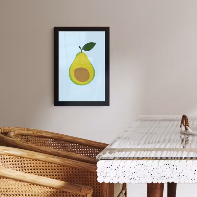 Poster met lijst - Avocado - Illustratie - Groene - Vrucht — 4