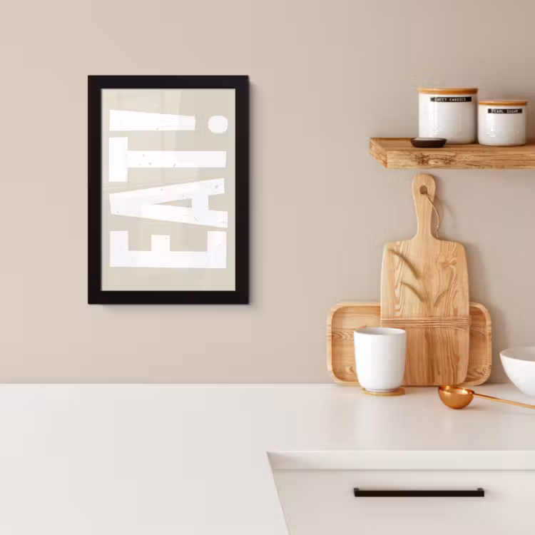 Poster met lijst - Eten - Decoratie - Beige - Wit — 4