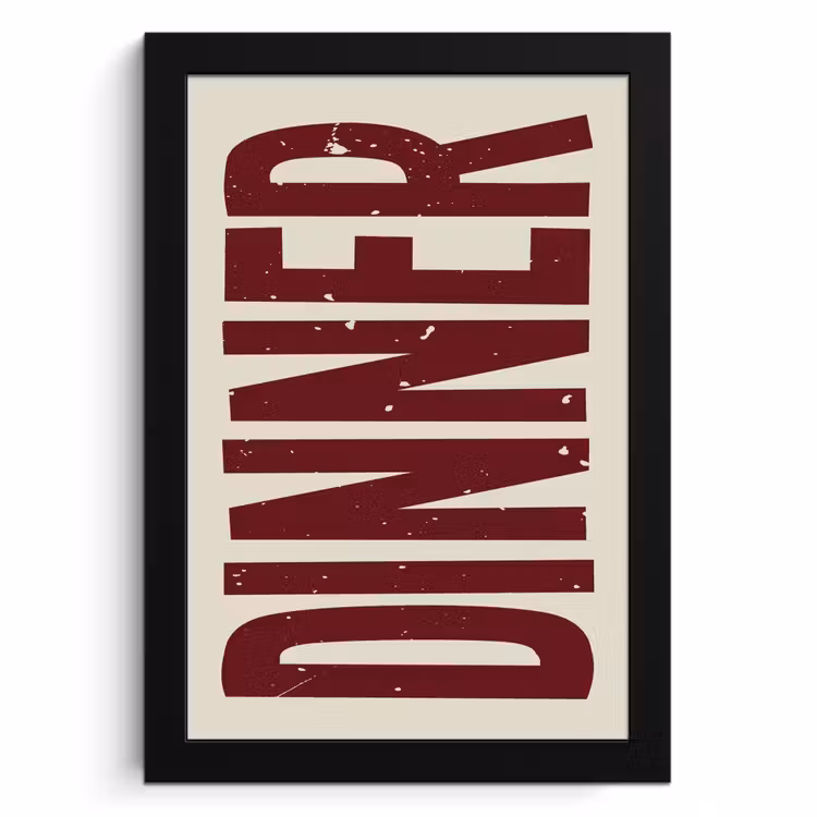 Poster met lijst - Eten - Decoratie - Rood - Vintage — 1