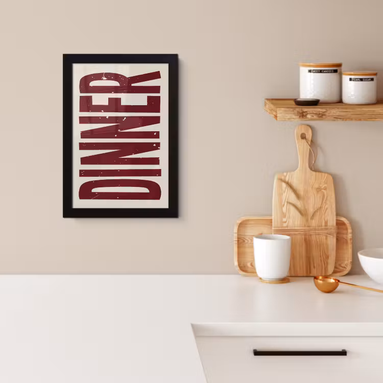 Poster met lijst - Eten - Decoratie - Rood - Vintage — 4