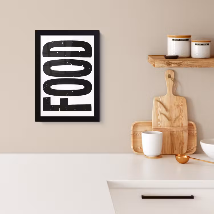 Poster met lijst - Food - Zwart - Wit - Decoratie — 2