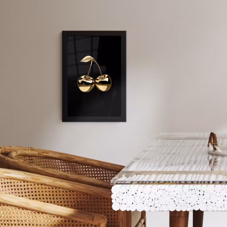 Poster met lijst - Kersen - Zwart - Goud - Chrome — 4
