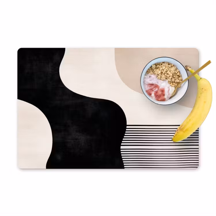 Placemat vinyl - Abstract - Japandi - Beige - Modern — 1