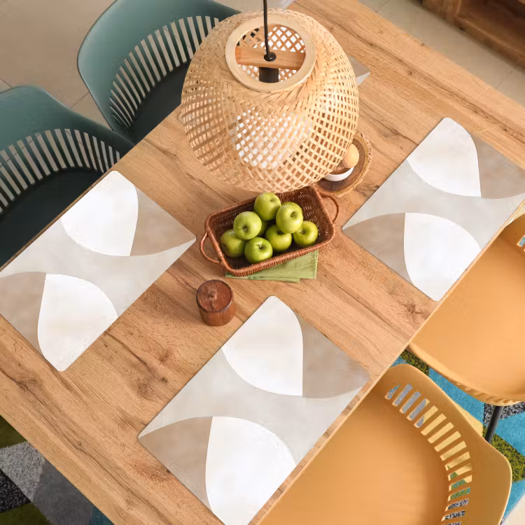 Placemat vinyl - Bruin - Japandi - Abstract — 3