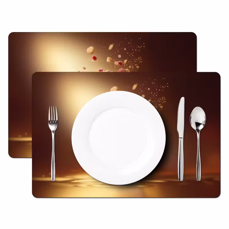Placemat vinyl - Framboos - Smoothie - Drinken - Roze — 2