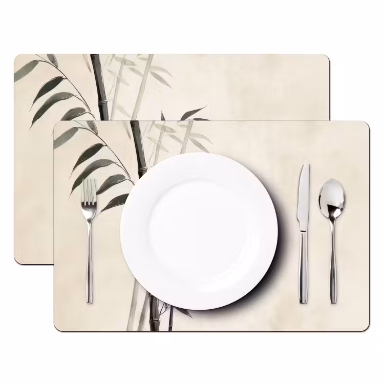 Placemat vinyl - Japandi - Bamboe - Beige — 2