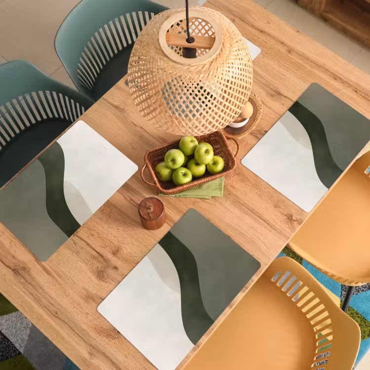 Placemat vinyl - Japandi - Groen - Abstract - Modern — 3